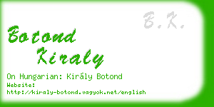 botond kiraly business card